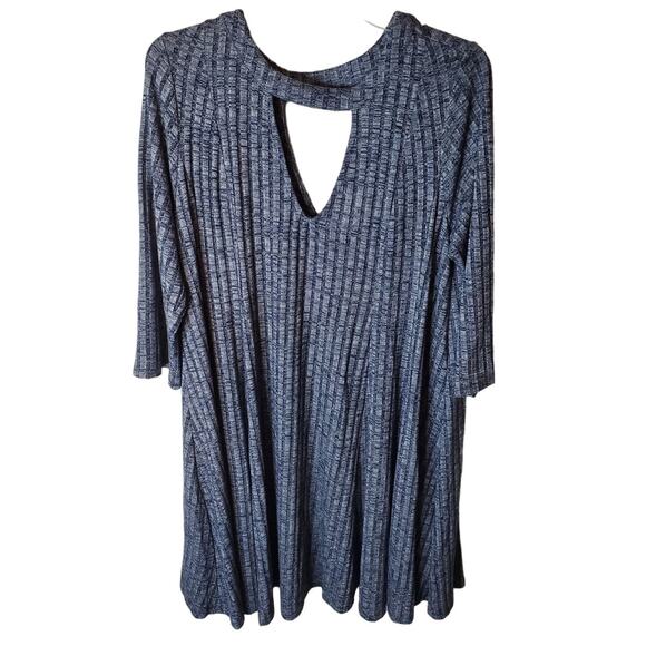 torrid Dresses & Skirts - Torrid Heather Blue Cutout Neck Ribbed Dress, Size 2X